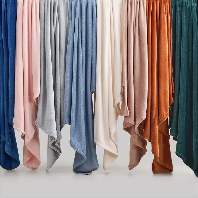 Promotion Super Soft Knit Blanket Manufactory Custom 100% Polyester Designer Knit Throw Blanket Cozy Warm