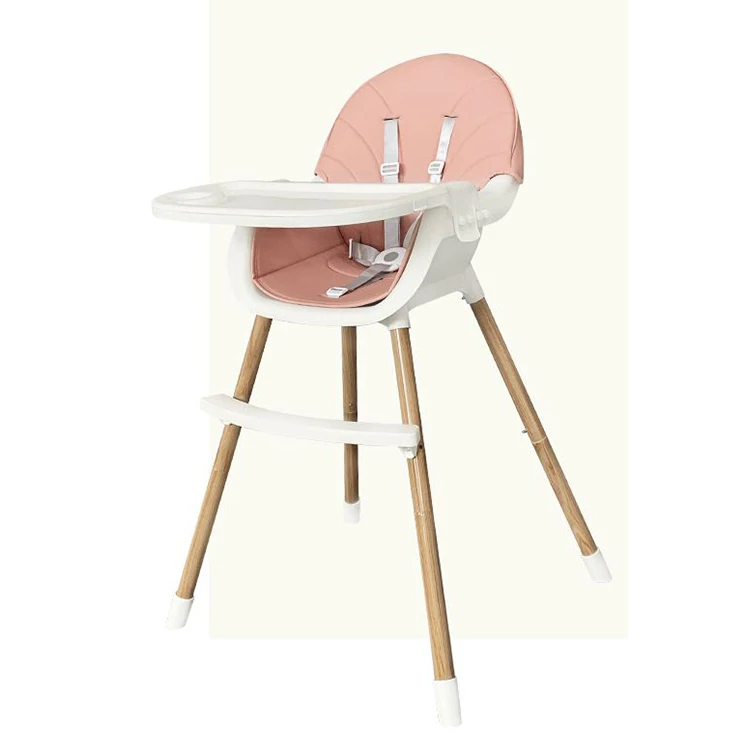 2021 Amazon Hot Selling Pink Baby High Chair High Quality Baby Feeding High Chair Creative Baby Multifunctional High Chair