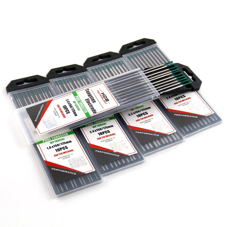 
HDB 99.8% WP tungsten rod Tungsten Material 2.4mm pure green easy arc welding 