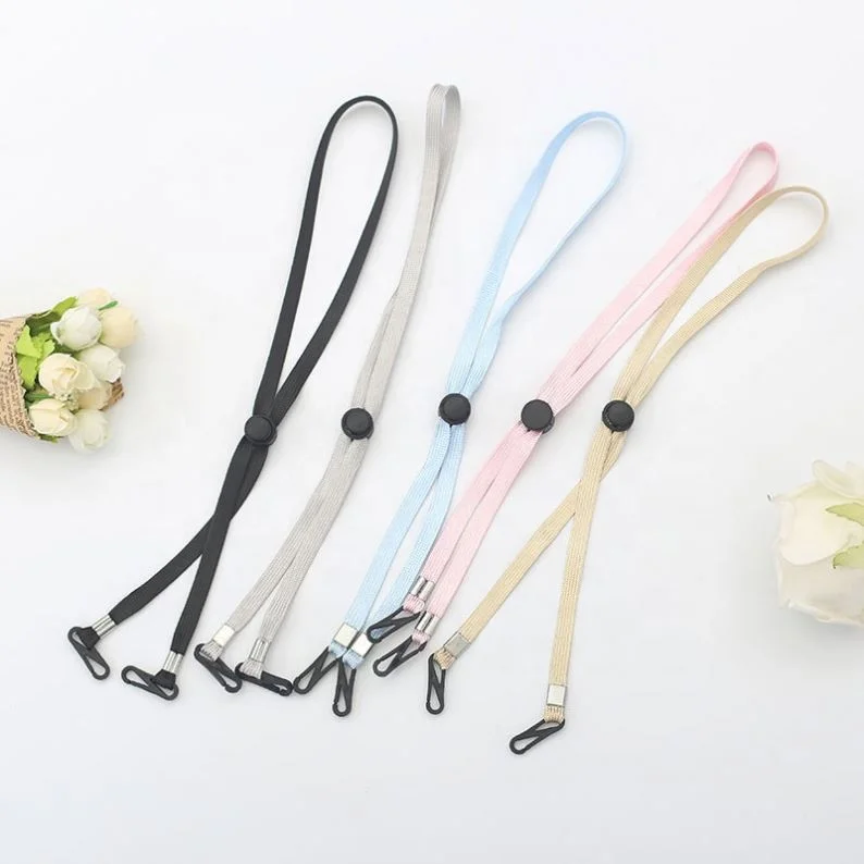 
Factory Wholesale Sublimated Facemasks Tool Lanyard Safety For Back Of Head Or Neck With Clips And Adjustable Stopper 