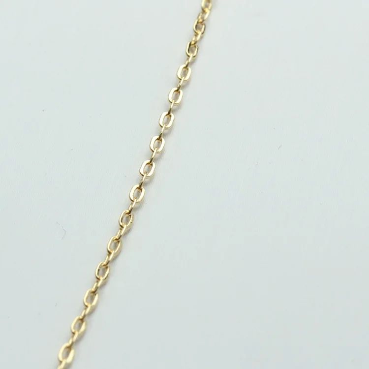 NANA high quality 14k italian gold plated chain,1.5mm brass gold O shape chain,rose gold necklace
