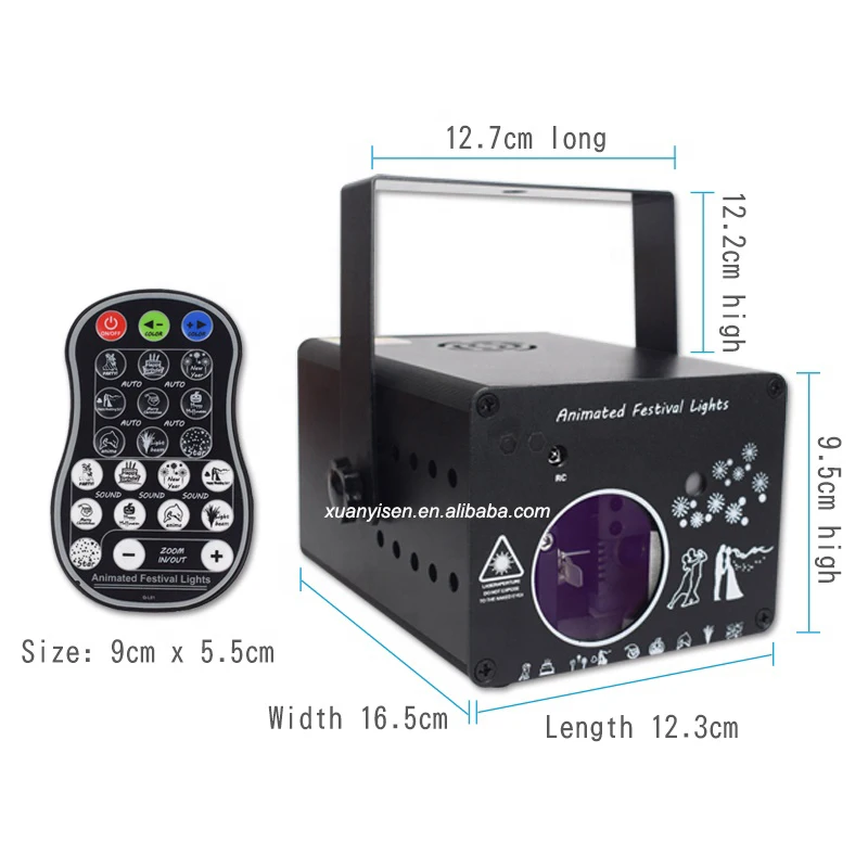 Professional 3D Animation LED Laser Light Christmas Outdoor Projection Lamp For Bar Family KTV Anime Stage Lighting Effect YS-10