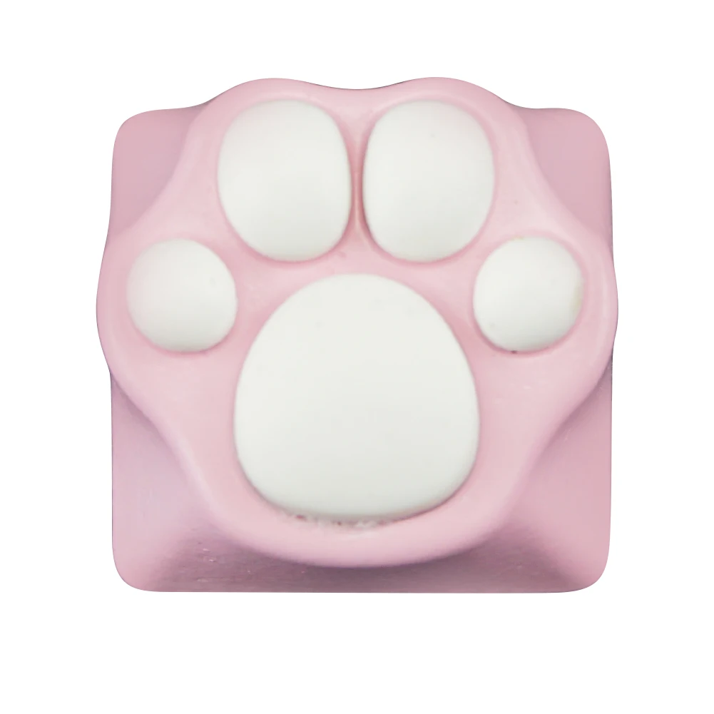 Kawaii Cute Cat Paw Pink Mechanical Keyboard Buttons Key Cap Replace KeyCap For Birthday Gift