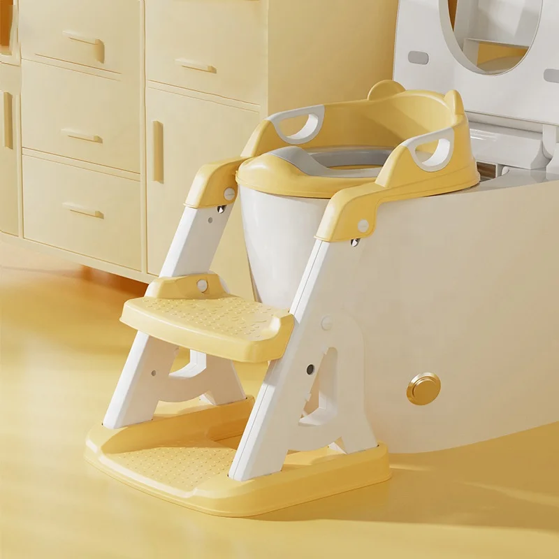 Modern newborn kids bathroom step ladder foldable 3 color portable infant toilet trainer baby potty foot stool
