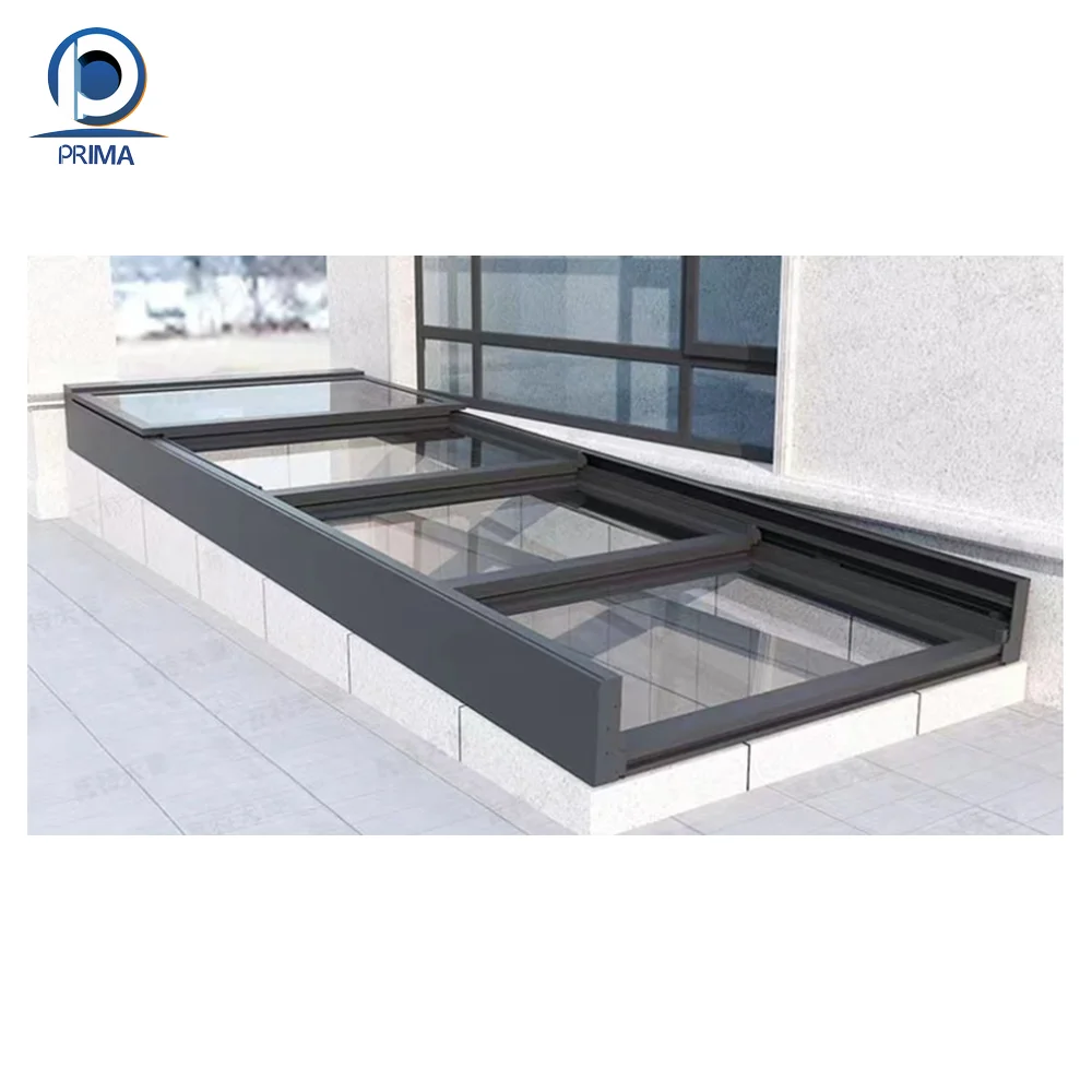 Prima Good Quality Skylight Roof Window Automatic Skylight Motor Glass Roof Skylight