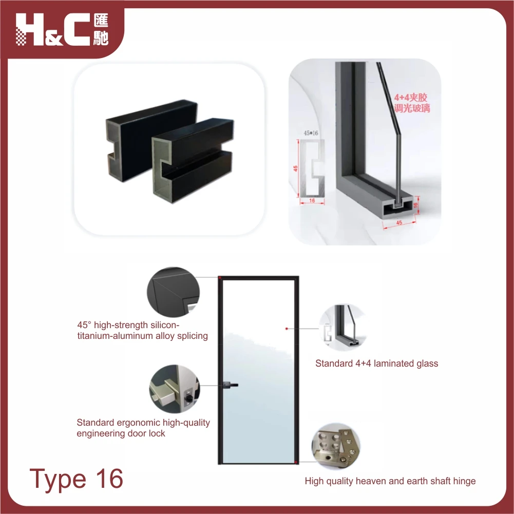 Glass aluminum alloy partition magnetic automatic sliding door smart glass door