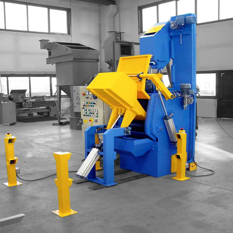 Nut and bolts small workpieces clean rust remove shot blasting machine