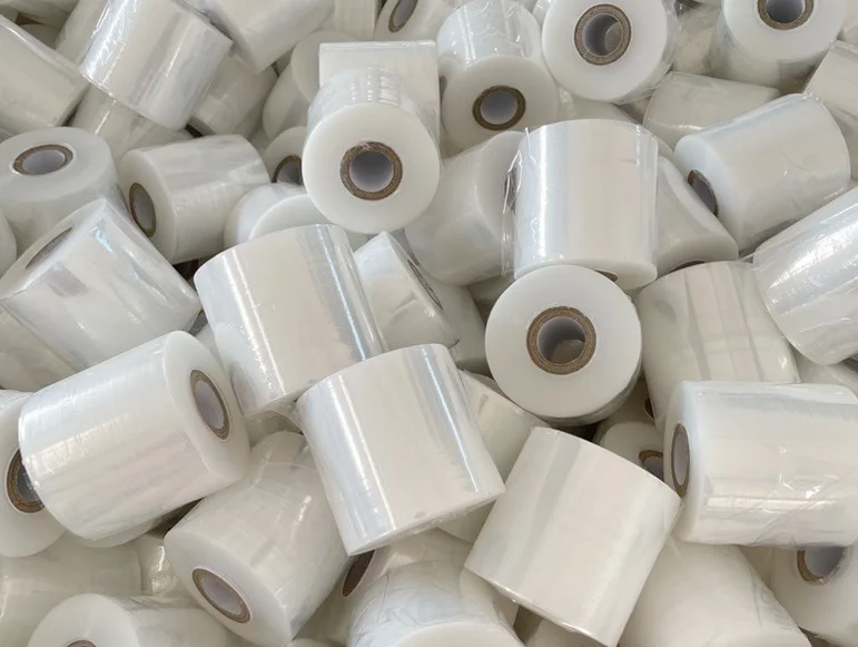 Manufacturer wholesale transparent winding film PE small roll stretch film self-adhesive protective film