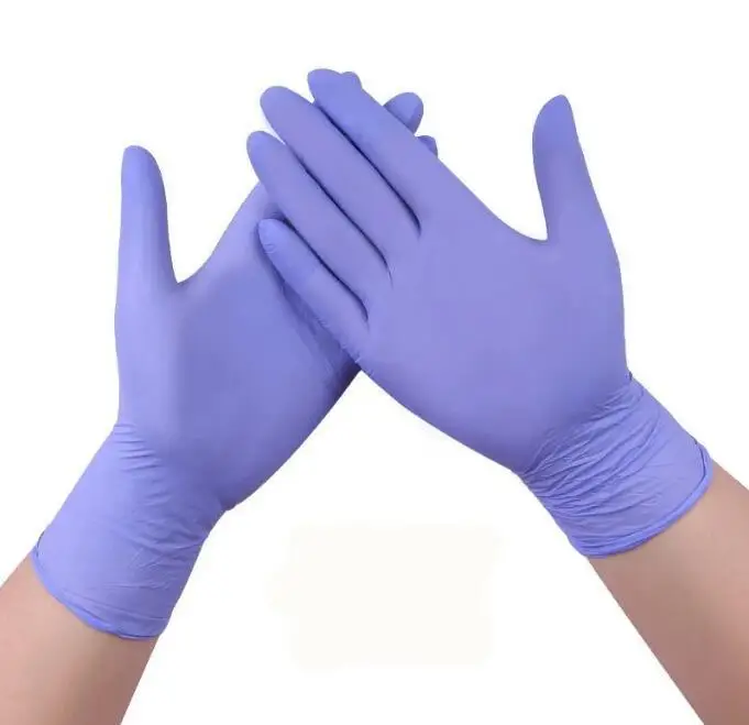 Free Samples Disposable Blue Color Nitrile  Examination  Glovees in Malaysia