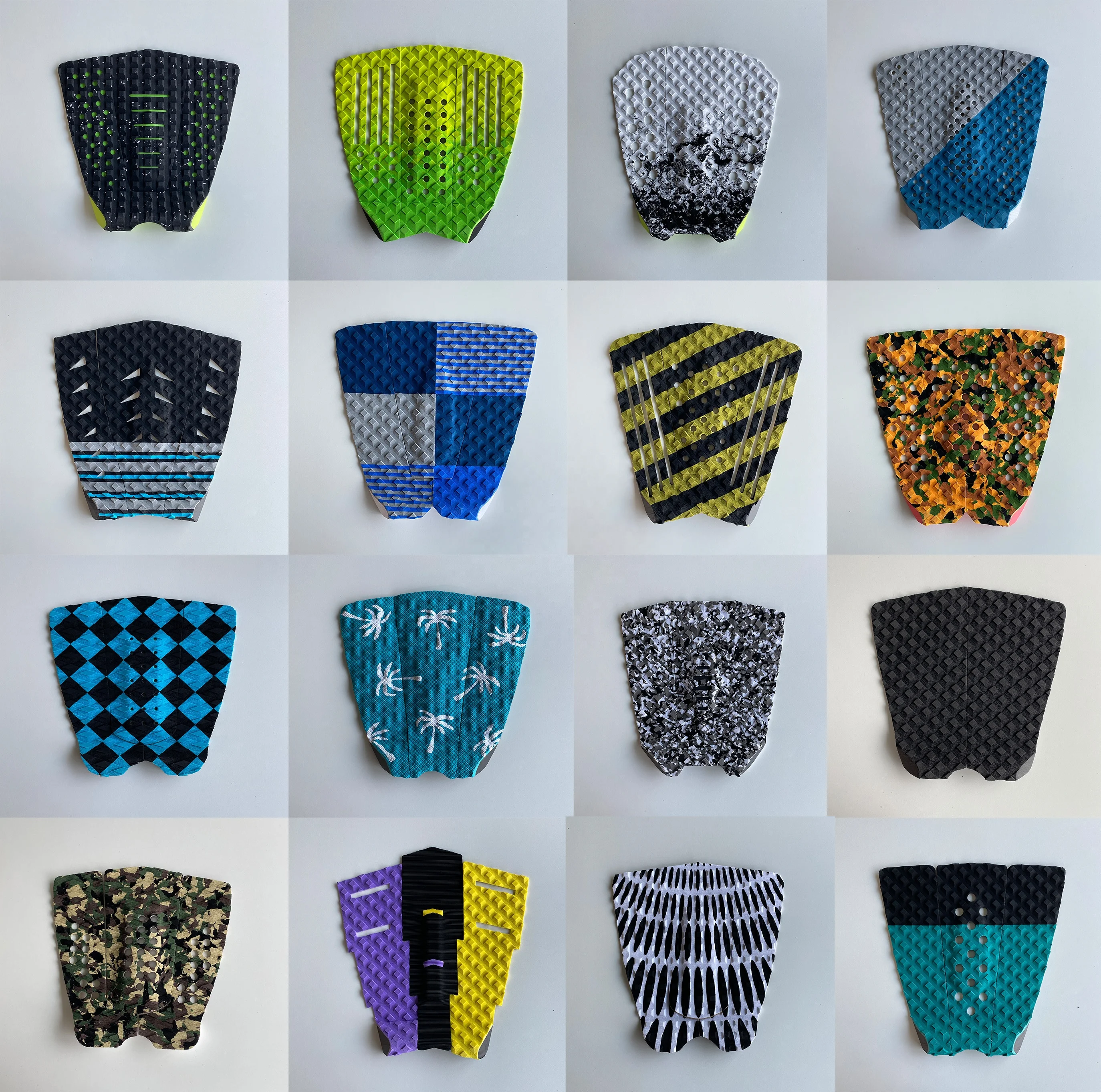 Water Sports Accessories Custom Eco 3m Green Adhesive Multi-colored Surfboard Anti-slip Traction Tail Eva Deck Pad For Surfing