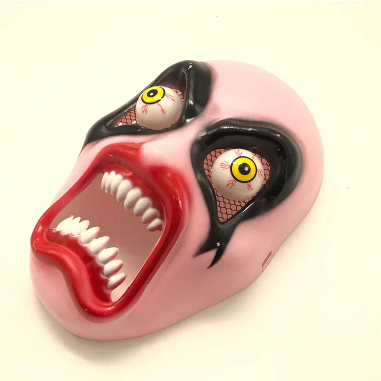 Custom vampire ghost face mask plastic horror ghost mask with big mouth and mascara screaming