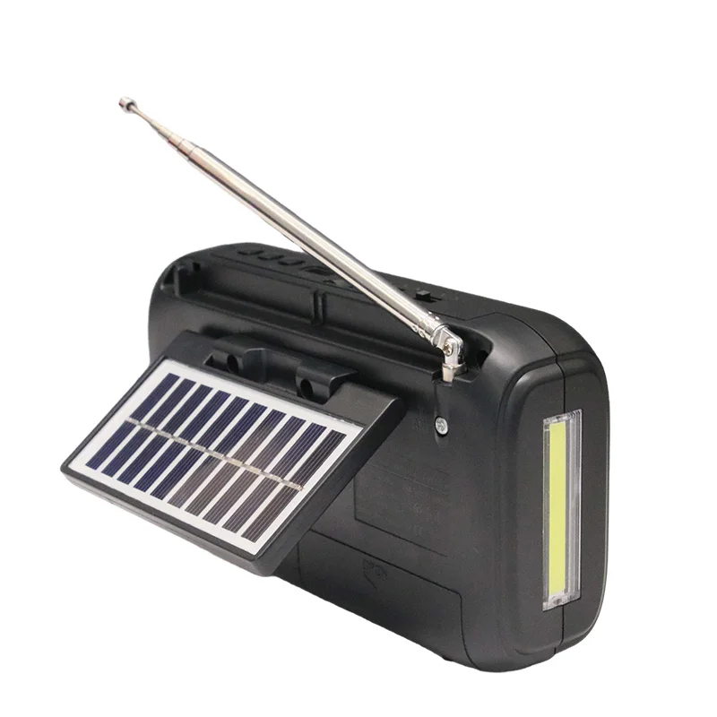 SG-323BTS Manufacture solar panel wireless link multi-band radio with usb tf card  torch light recharge battery with  clock