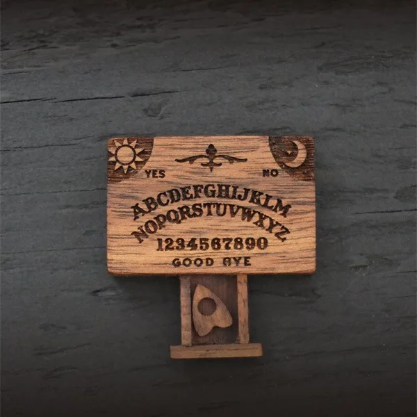 Настраиваемый Хэллоуин Декор деревянная доска Ouija мини-доска с выдвижным ящиком ручной работы говорящая планшетом