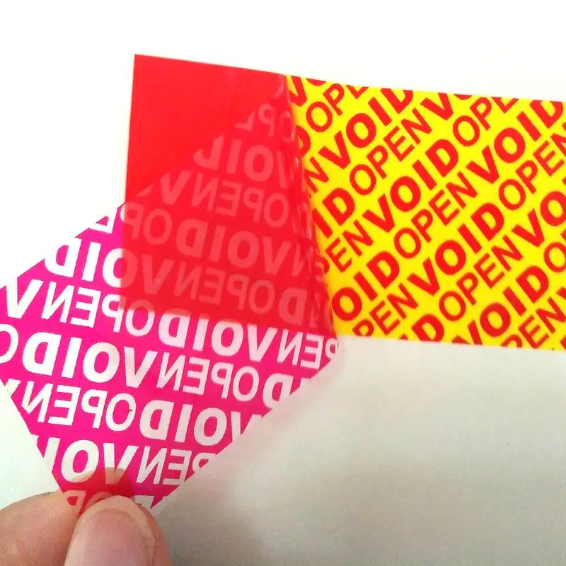 
 Accept Custom Order and Anti-Counterfeit Feature void security labels  