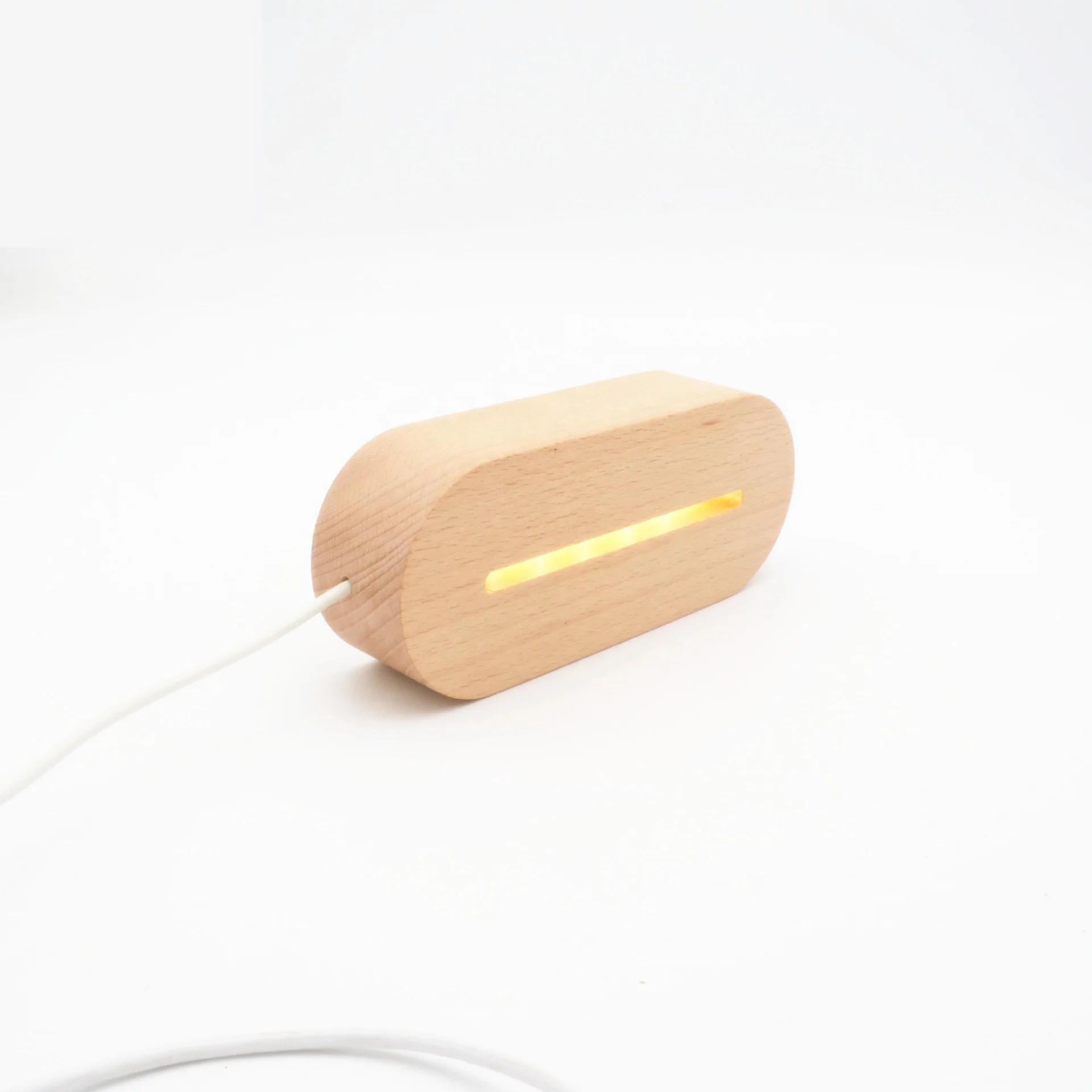 USB овальная деревянная светодиодная основа для новых рождественских новинок подарки