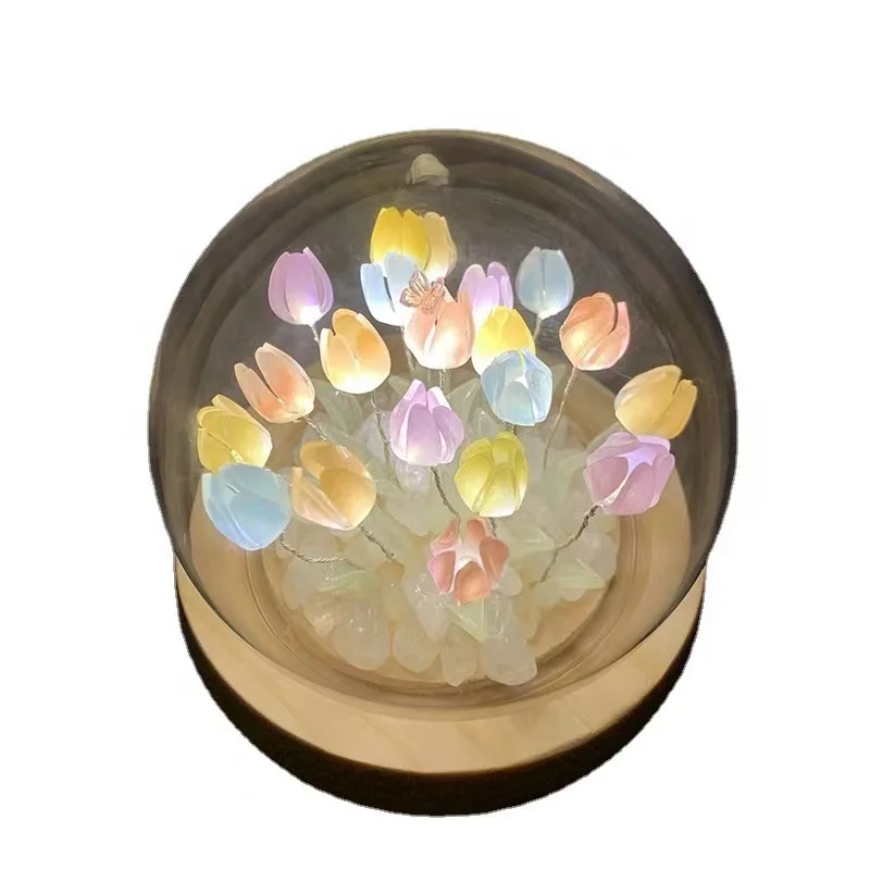 DIY birthday gift Home decor Bedroom Tulip nightlight Bedside light
