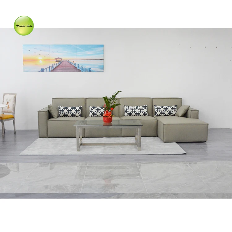 Modern Living Room Furniture Contemporary L Shape Waterproof fabric Sectional Sofa
