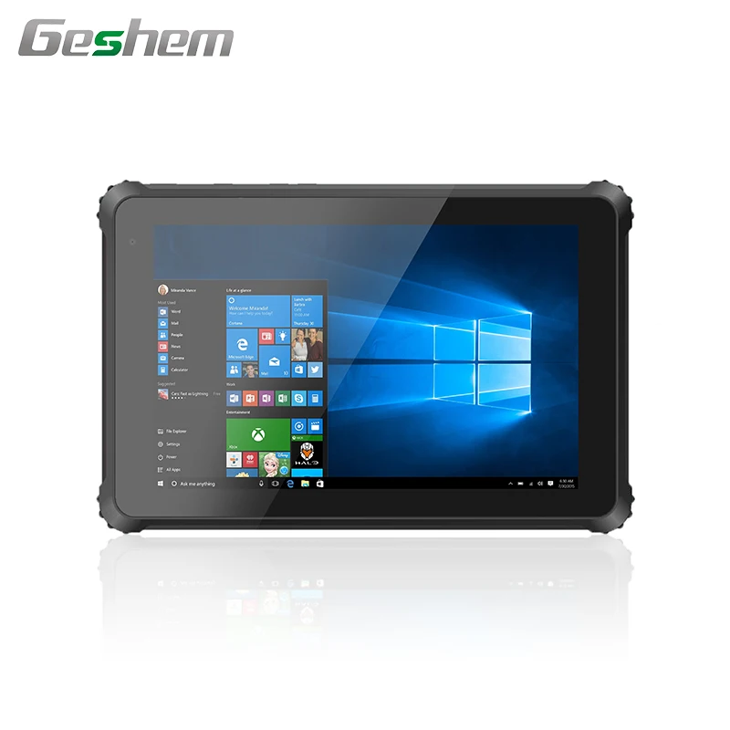 
10 inch IP67 win rugged tablet pc WiFi BT 4G LTE GPS and optional NFC 2D barcode scanner 1000 nits sunlight readable 