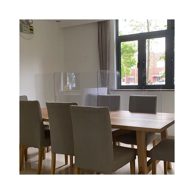 OEM desk shield acrylic dividers  acrylic folding sneeze guard barrier foldable desktop shields