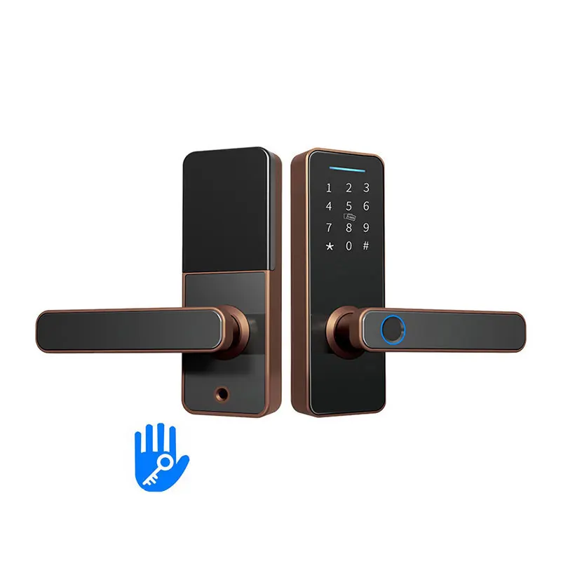 High Quality TTlock Bluetooth Aluminum Smart Door Lock for Indoor Use, Supporting Semiconductor Fingerprint Unlock