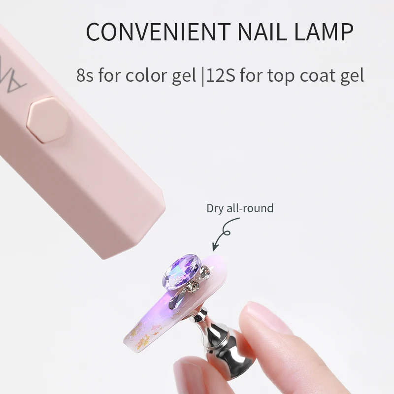 UV Light for Gel Nail Stickers Diamond Nail Lamp Handheld Nail Drying Lamp UV Led