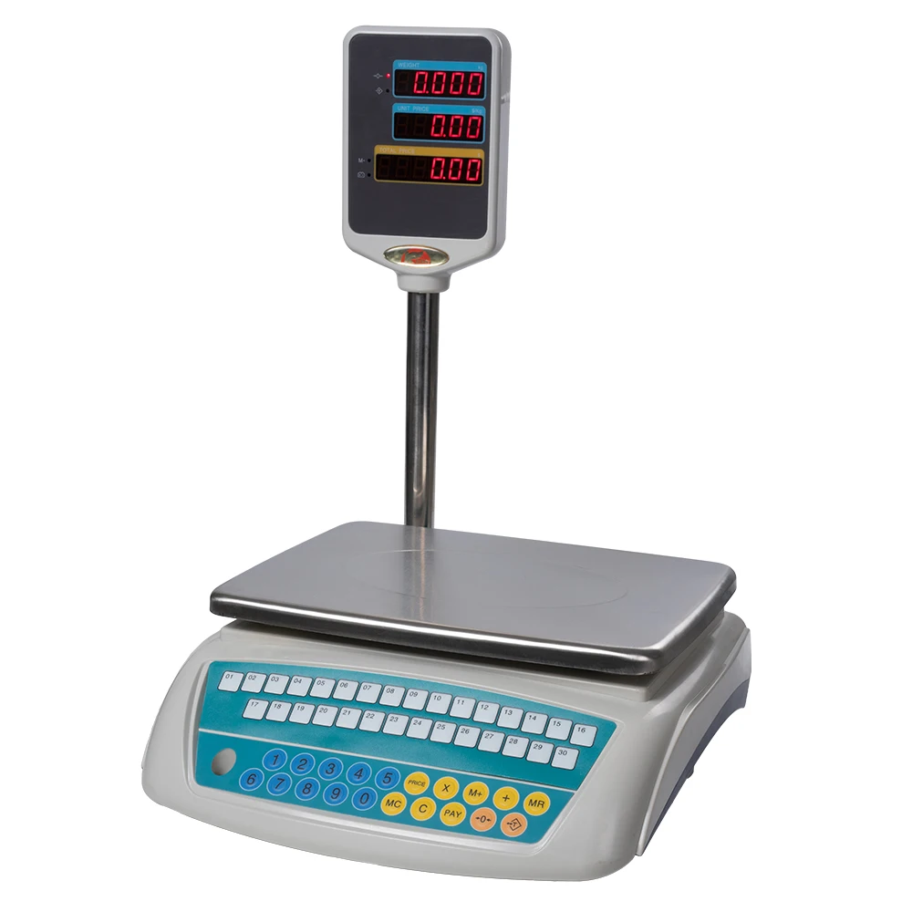 30kg 10g ACS Series Digital Price Computing Scale Electronic Balance Digital Barcode Label Printing Price Computing Scale