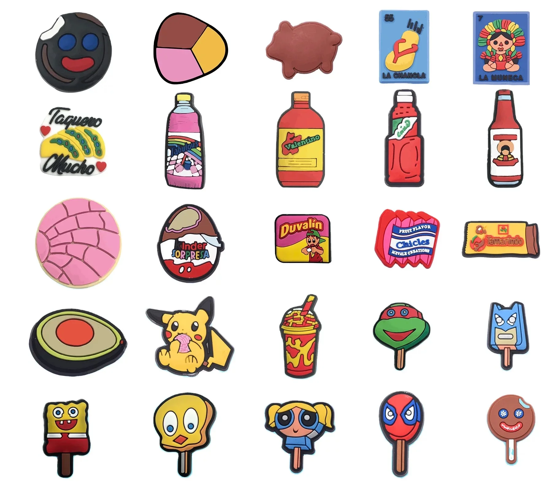 100pcs+ hot selling anime Pikachu New shoe charms high quality shoes decoration charms for cartoon clog charms