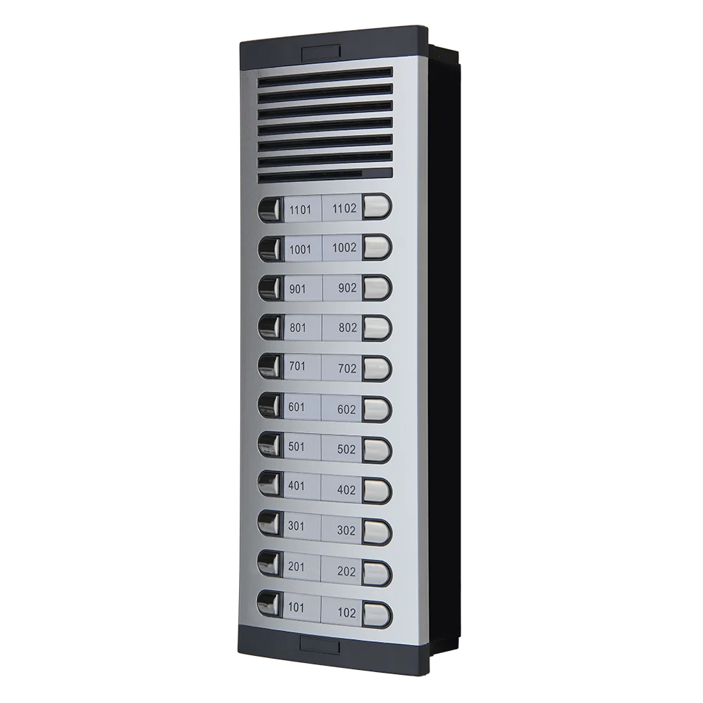 22 Families Door Entry Panel Push Button Door Station Aluminum Panel Flush Surface Mounted 1+n Wires  Full Functional Amplifier