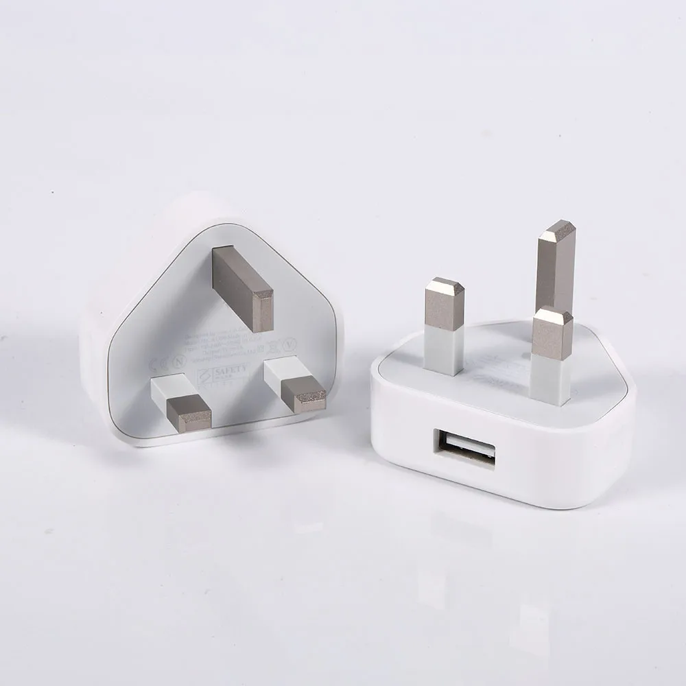 Wholesale UK Charger For iPhone 3 Pin UK Plug USB Wall Charger 5V 1A 5W USB Power Adapter