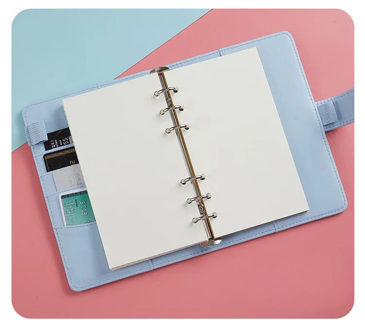 A5/A6 Macaron Leather Journal Notebook with Combination Lock, Travel Sailor Writing Diary Personal Planner