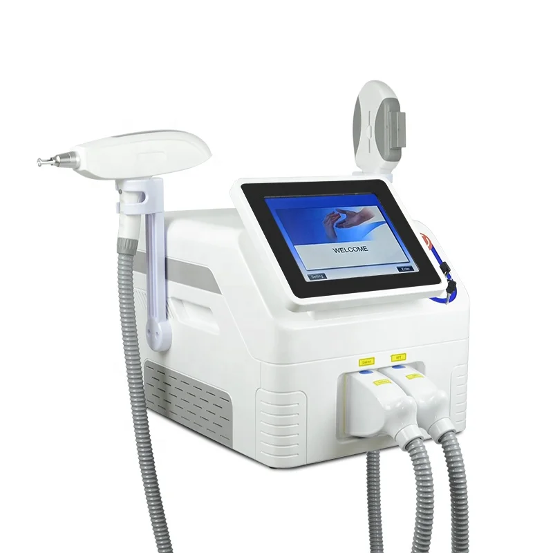 Nd yag laser tattoo removal and opt ipl hair removal laser hair 2 ni 1 beauty machine