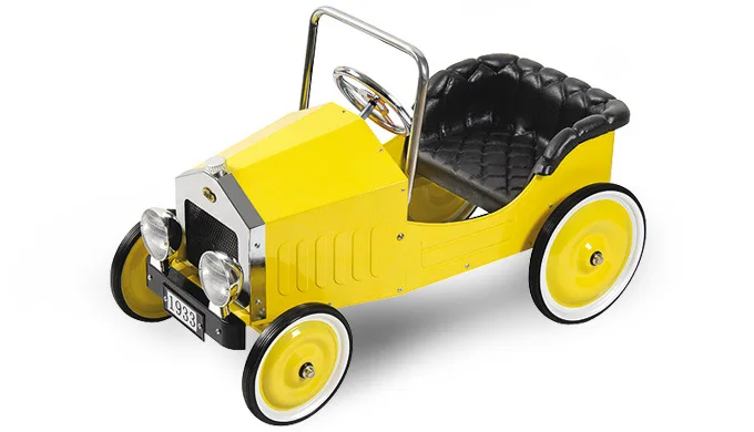 2021 classic / Metal Pedal car Kids Retro Pickup Truck Pedal Riding Toy