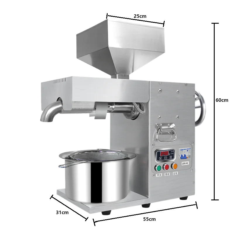 Automatic Small Oil Press Machine Home User Presser Olive  Peanut sunflower Seed Copra oil processing machine For Kitchen
