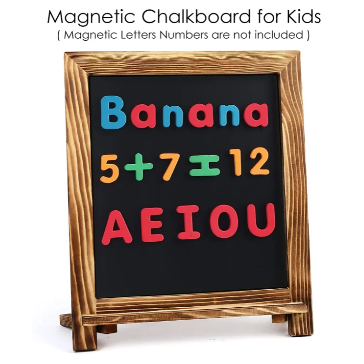 hot sale natural solid pine vertical wooden frame blackboard magnetic chalk board easel for wedding home decor