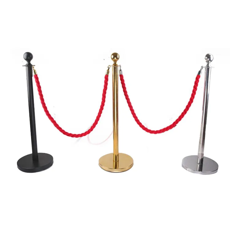 Traditional event party barrier post rope stanchion