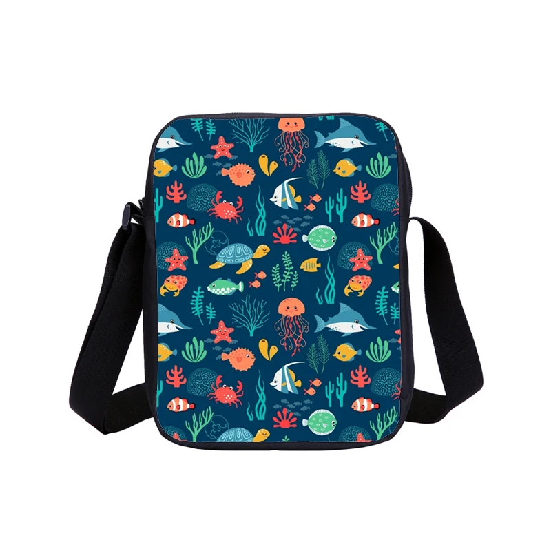 Детская сумка-мессенджер через плечо с мультяшным 3D-принтом на заказ