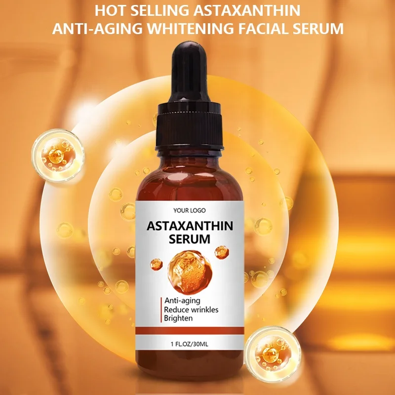 Private label astaxanthin whitening serum Arbutin Face Whitening Dark Spot Removal Serum For Black Skin Serum For Dark Spots