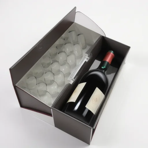 Custom biodegradable design wine bottle shipping boxes magnetic closure collapsible folding rigid gift boxes