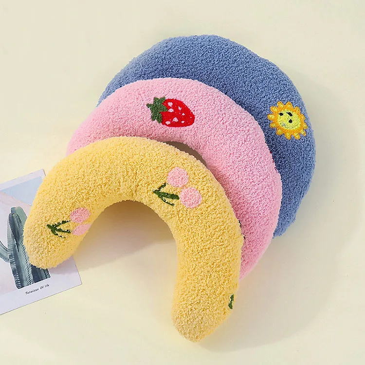 Custom easy clean durable toy pet Cushion U-shape pillow Dog Bed for cats