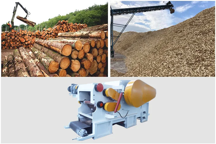 Factory Direct Sale Drum Wood Chipper Forest Machinery Wood Logs Chipper