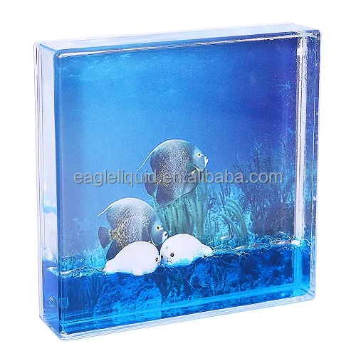 Printing Decorative Perspex Tabletop Protector Clear Double Sided Square Picture Block Transparent Acrylic Photo Frame