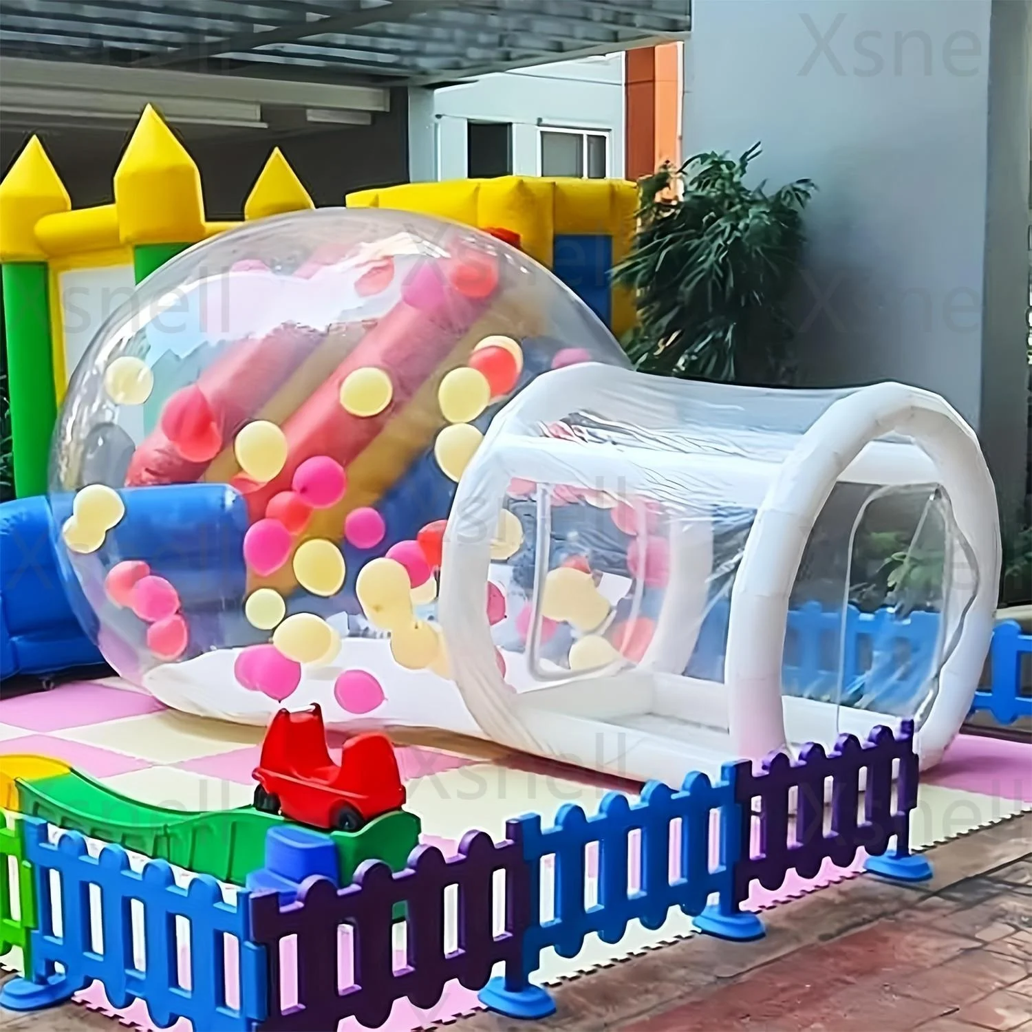 Outdoor Giant Transparent Inflatable Crystal Dome Bubble Tent Heated Inflatable Bubble Tent With Balloons