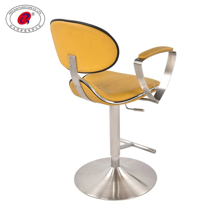 Fashionable Latest Modern Luxury Dining And Bar Stool Metal Chair 200MM Gas Lift Gold Bar Stool For Sale