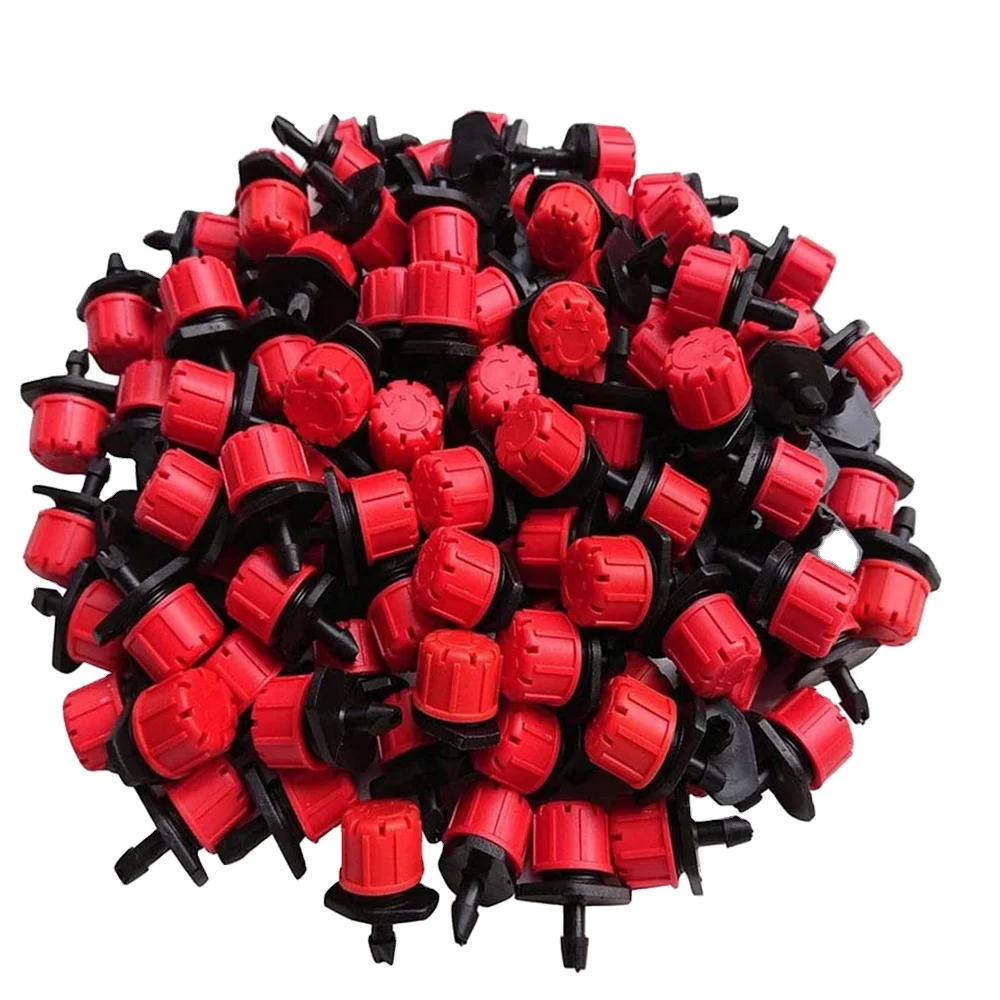 50-800pcs Adjustable Irrigation Dripper Sprinklers 1/4in Emitter Dripper Micro Drip Irrigation Sprinklers for Watering System
