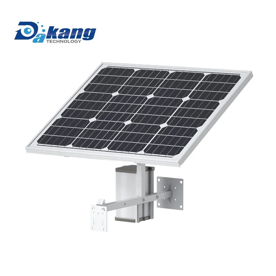 Dakang DC12V 60W 20A Lithium Battery and Mount Bracket Kit System Solar Panel for Security Camera