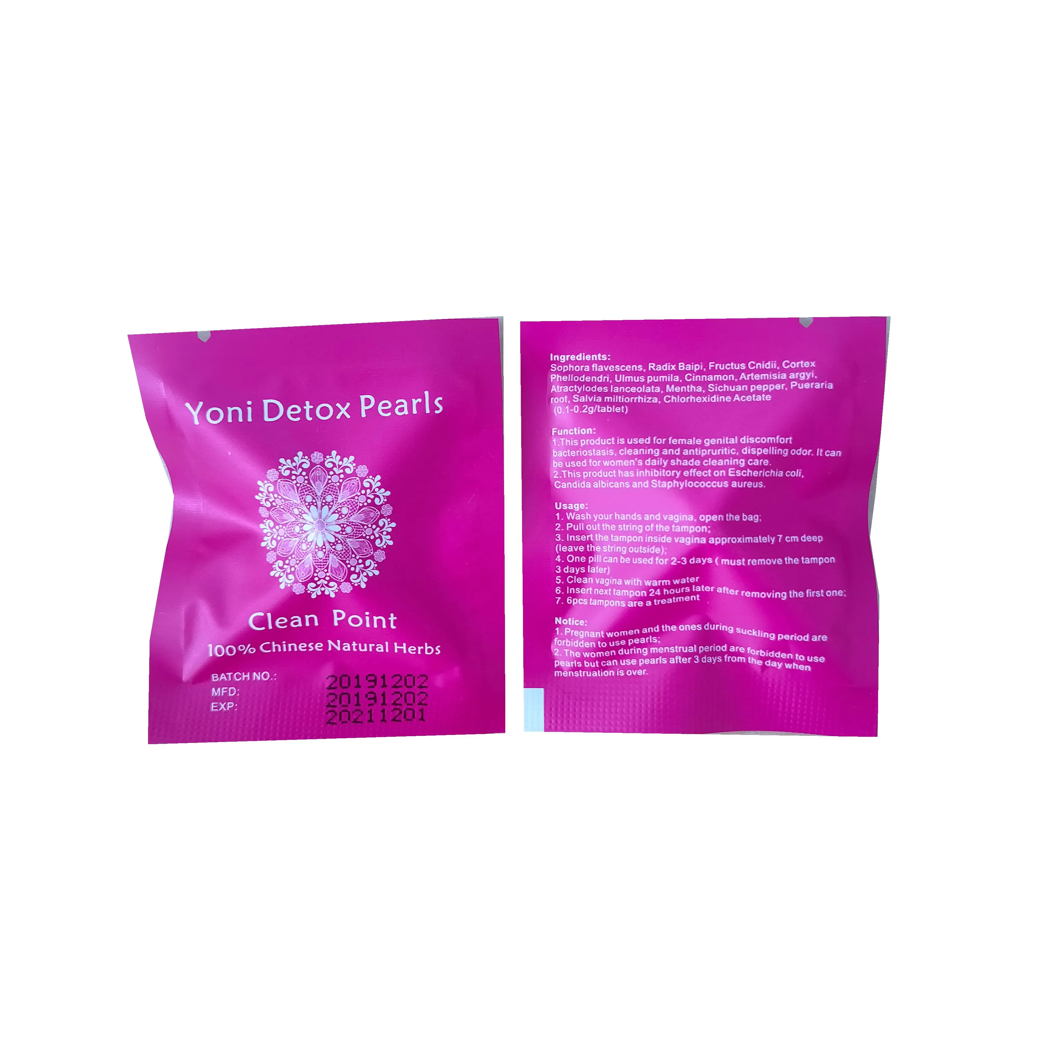 
100% natural ingredient women hygiene private label tampon organic vaginal detox yoni pearls  (1600150431788)