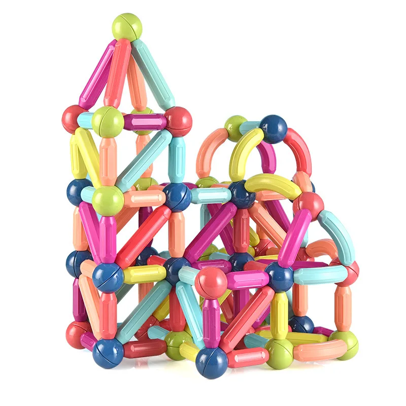 Hot Sale Good Quality Magnet stick ball Diy magnetic big stick blocks Magnetic Sticks and Balls Toys