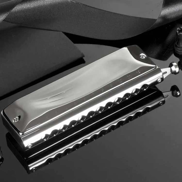 Профессиональная Хроматическая гармоника Jdr, 12 отверстий, 48 тонов, металлическая Хроматическая гармоника