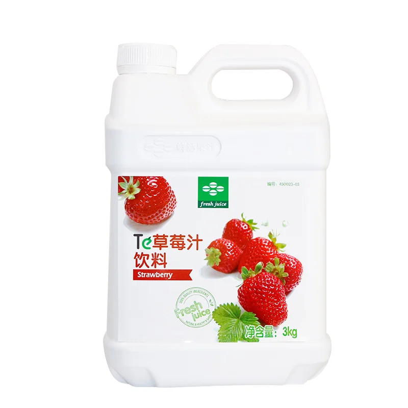 Концентрат сока, напиток, молочный чай, сырье, Клубничная концентрированная целлюлоза 3 кг