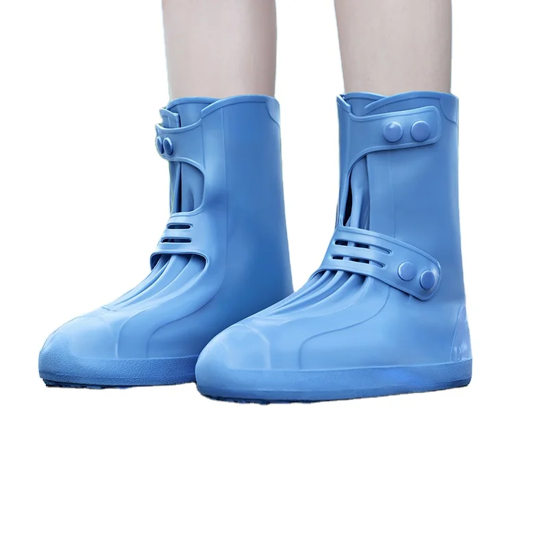Overshoes Silicone Lining Rain Boots Injection Molding Elastic Water Foot Cover TPE Wear-Resistant Thick PVC Outsole Rain Boots